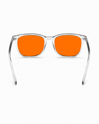 Crystal grå ramme – oransje glass – bakfra